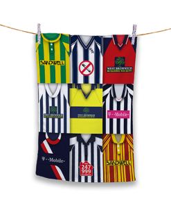 Tea Towel West Brom Classic Kits Montage Retro Shirt Tea Towel