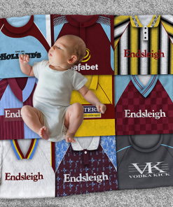 Burnley Classic Kits Montage Retro Shirt Baby Fleece Blanket
