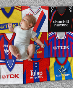 Crystal Palace Classic Kits Montage Retro Shirt Baby Fleece Blanket