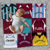 Hearts Classic Kits Montage Retro Shirt Baby Fleece Blanket