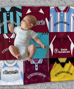 Hearts Classic Kits Montage Retro Shirt Baby Fleece Blanket
