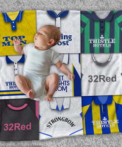Leeds Classic Kits Montage Retro Shirt Baby Fleece Blanket