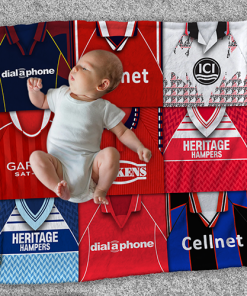 Middlesbrough Classic Kits Montage Retro Shirt Baby Fleece Blanket