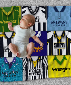 Notts County Classic Kits Montage Retro Shirt Baby Fleece Blanket