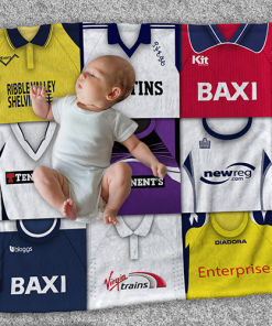 Preston Classic Kits Montage Retro Shirt Baby Fleece Blanket
