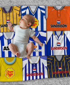 Sheff Wednesday Classic Kits Montage Retro Shirt Baby Fleece Blanket