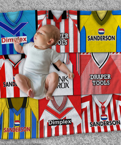 Southampton Classic Kits Montage Retro Shirt Baby Fleece Blanket