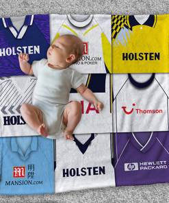 Spurs Classic Kits Montage Retro Shirt Baby Fleece Blanket