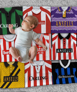 Stoke Classic Kits Montage Retro Shirt Baby Fleece Blanket
