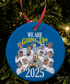 Leeds Utd We are Going Up 2024-25 Christmas Tree Decoration Bauble