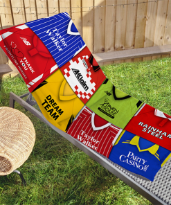 Leyton Orient Classic Kits Montage Retro Shirt Beach Towel