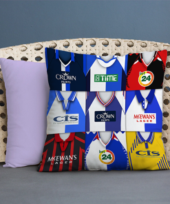 Blackburn Rovers Retro Kit Montage Jumbo Football Cushion Classic Kits