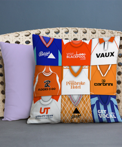 Blackpool Retro Kit Montage Jumbo Football Cushion Classic Kits