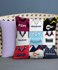 Bolton Retro Kit Montage Jumbo Football Cushion Classic Kits