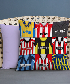 Brentford Retro Kit Montage Jumbo Football Cushion Classic Kits