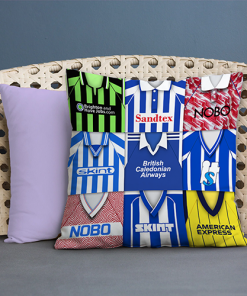 Brighton Retro Kit Montage Jumbo Football Cushion Classic Kits