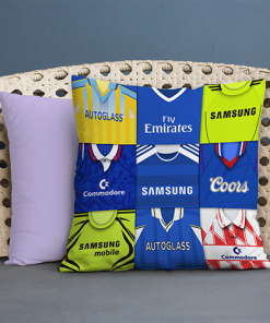 Chelsea Retro Kit Montage Jumbo Football Cushion Classic Kits