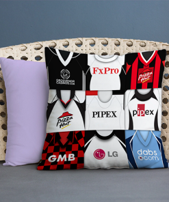 Fulham Retro Kit Montage Jumbo Football Cushion Classic Kits