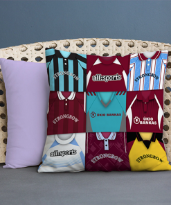 Hearts Retro Kit Montage Jumbo Football Cushion Classic Kits
