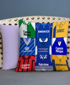 Millwall Retro Kit Montage Jumbo Football Cushion Classic Kits