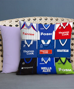 Peterborough Retro Kit Montage Jumbo Football Cushion Classic Kits