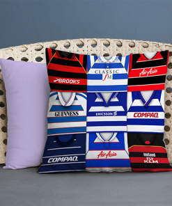 QPR Retro Kit Montage Jumbo Football Cushion Classic Kits