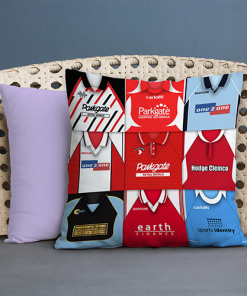 Rotherham Retro Kit Montage Jumbo Football Cushion Classic Kits