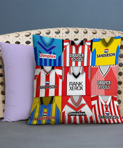 Southampton Retro Kit Montage Jumbo Football Cushion Classic Kits