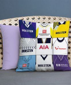 Spurs Retro Kit Montage Jumbo Football Cushion Classic Kits