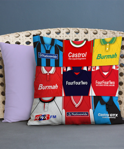 Swindon Town Retro Kit Montage Jumbo Football Cushion Classic Kits