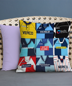 Wycombe Retro Kit Montage Jumbo Football Cushion Classic Kits
