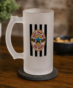 Best Dad In The Toon Retro Newcastle Home Shirt Frosted Beer Glass Classic Kits