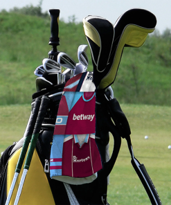Golf Towel West Ham Classic Kits Montage Retro Shirt Golf Towel
