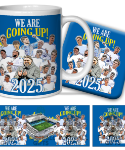 Leeds Utd Promoted 2024-25 Mug & Coaster Set