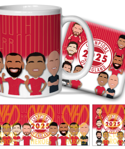Liverpool Champions 2024-25 Vector Heroes Mug & Coaster Set