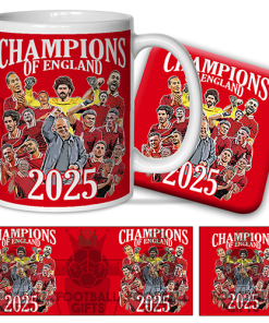 Liverpool Champions 2024-25 Mug & Coaster Set Design 1
