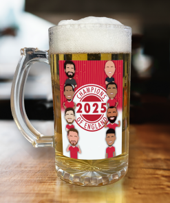 Liverpool Champions 24-25 Vector Heroes Beer Glass