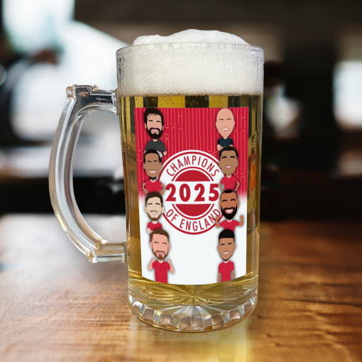 Liverpool Champions 24-25 Vector Heroes Beer Glass