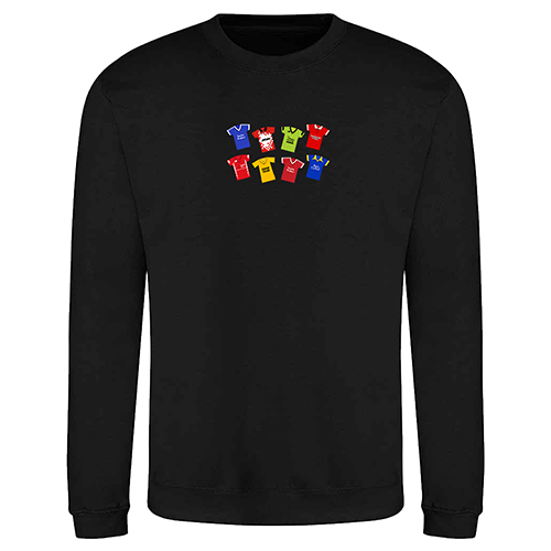 Leyton Orient Retro Kits Jumper Black Classic Kits - Image 2