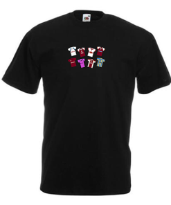 Northampton Retro Kits Black T-Shirt Classic Kits