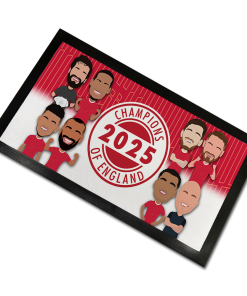 Liverpool Champions of England 2025 Bar Runner Mat Vector Heroes