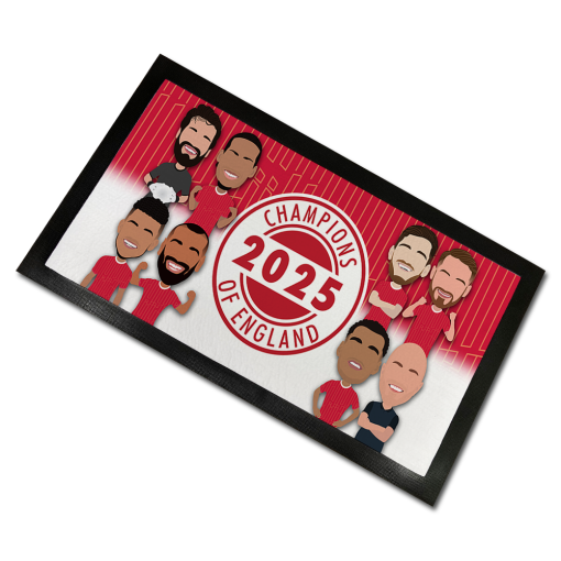 Liverpool Champions of England 2025 Bar Runner Mat Vector Heroes