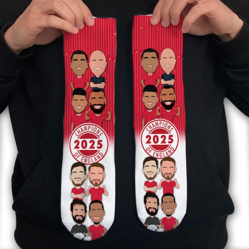 Liverpool Champions Of England 2025 Vector Heroes Socks
