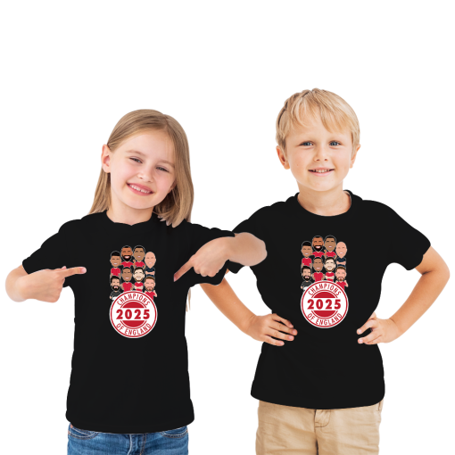 Liverpool Champions Of England 2024-25 Vector Heroes Black T-Shirt - Image 2