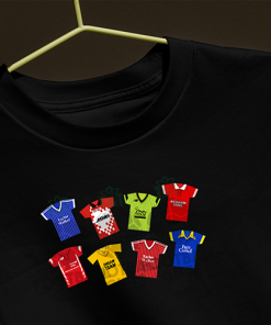Leyton Orient Retro Kits Black T-Shirt Classic Kits - Image 3
