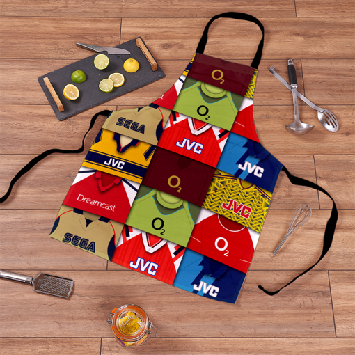 Arsenal Retro Shirts Montage Apron Classic Kits - Image 2