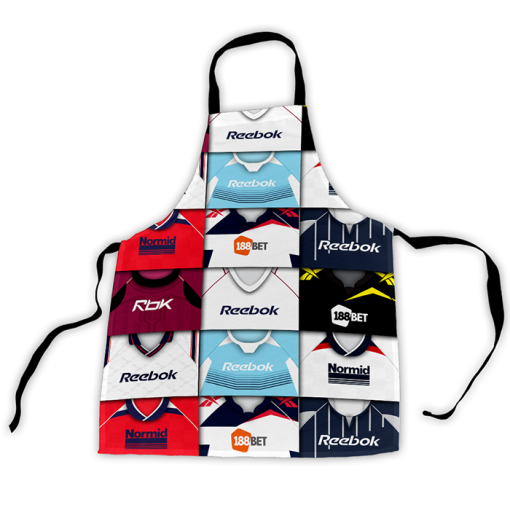 Bolton Retro Shirts Montage Apron Classic Kits - Image 3