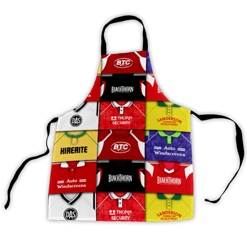 Bristol City Retro Shirts Montage Apron Classic Kits - Image 3