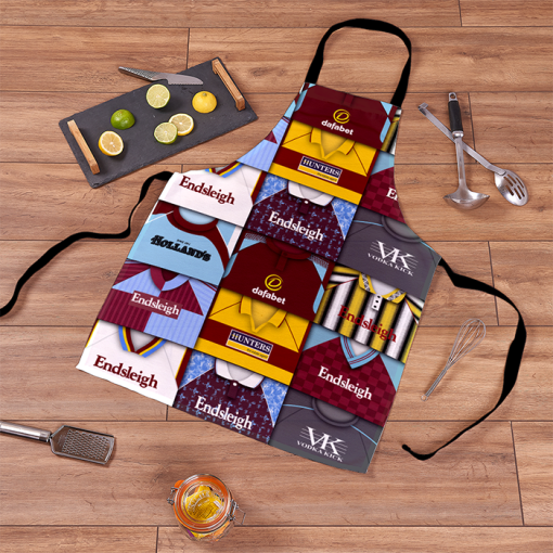 Burnley Retro Shirts Montage Apron Classic Kits - Image 2