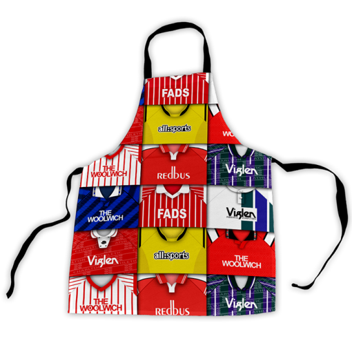 Charlton Retro Shirts Montage Apron Classic Kits - Image 3